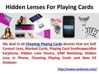 Hidden Lenses For Playing Cards