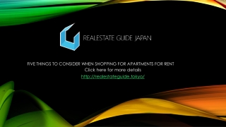 Apartments for Rent in Tokyo