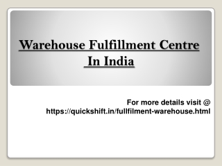 KNOW ABOUT ORDER FULFILLMENT