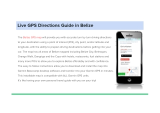 Live GPS Directions Guide in Belize