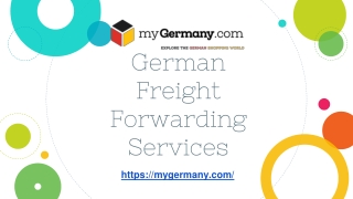 German Freight Forwarding Services - myGermany