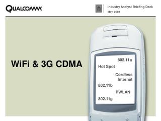 WiFi & 3G CDMA