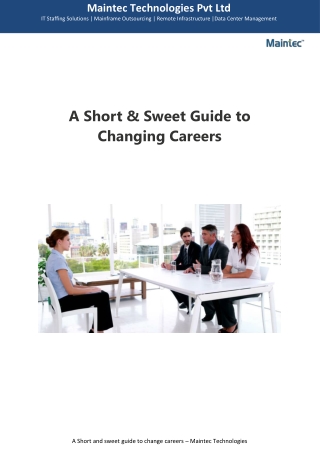 A Short & Sweet Guide to Changing Careers