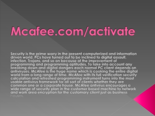 McAfee.com/Activate - Download & Activate McAfee Product