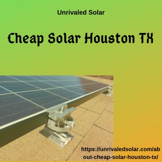 Cheap Solar Houston TX