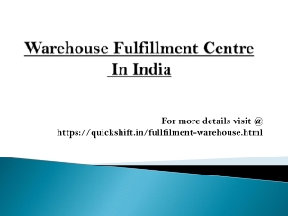 WAREHOUSING AND IMPORTANT ELEMENTS OF WAREHOUSING