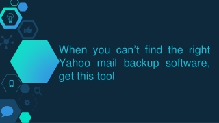 Yahoo Mail Backup Software