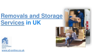 Removals and Storage Services in UK