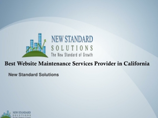 Best Website Maintenance Services Provider in California