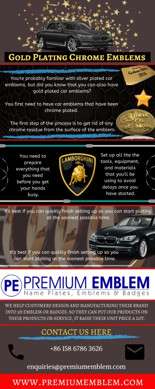 Gold Plated Car Emblems | Auto Emblems and Badges - Premium Emblem