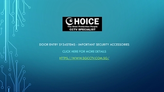 Door entry systems important security accessories
