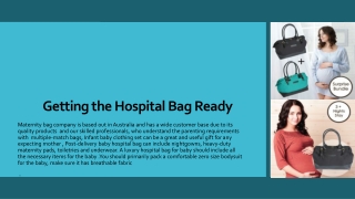 Getting the Hospital Bag Ready