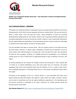 Lice treatment market 2019