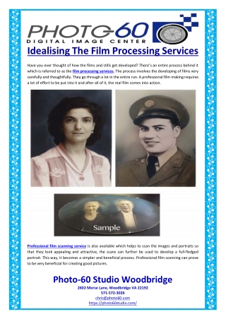 Idealising The Film Processing Services
