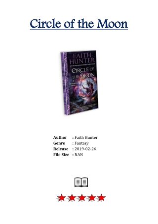 [Free Download] PDF eBook and Read Online Circle of the Moon By Faith Hunter