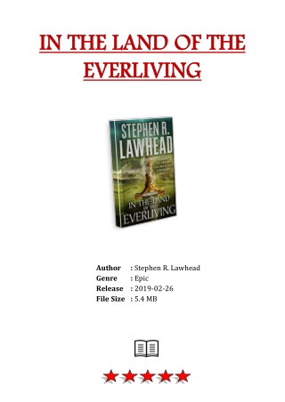 [PDF Download] In the Land of the Everliving By Stephen R. Lawhead eBook Read Online