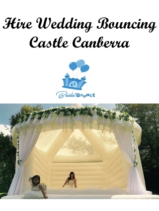 Hire Wedding Bouncing Castle Canberra