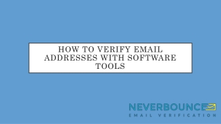 How to verify email addresses with software tools