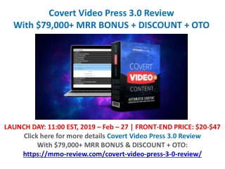 Covert Video Press 3.0 Review