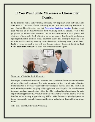 If You Want Smile Makeover