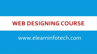 Web Desinging Course in Madhapur, Hitech City