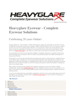 Prescription Sunglasses – Heavyglare Eyewear