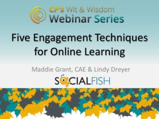 Five Engagement Techniques for online webinars