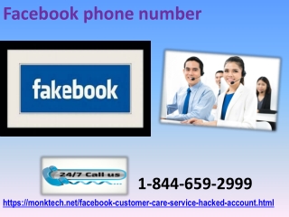 Reach us through Facebook Phone Number 1-844-659-2999