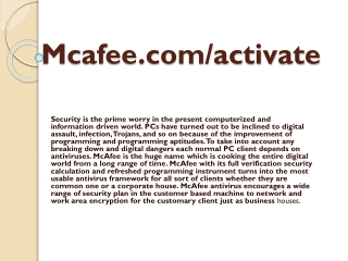 McAfee.com/Activate - Download McAfee Product