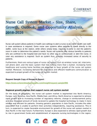 Nurse Call System Market - Industry Insights, Trends, Outlook, and Opportunity Analysis, 2018– 2026