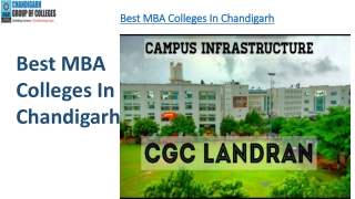 Best MBA Colleges In Chandigarh