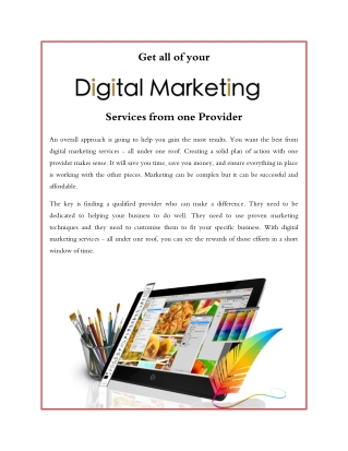 Get all of your Digital Marketing Services from one Provider