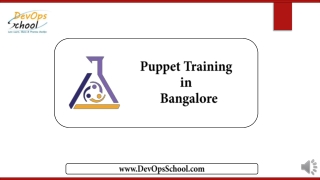 Puppet Online and Classroom Training in Bangalore by Skilled Trainer | DevOpsSchool