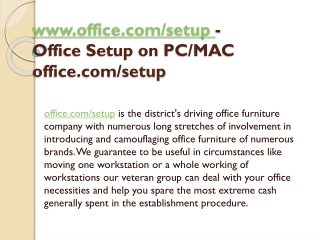 Office.com/setup Office Activation & Download