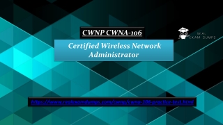 2019 CWNA-106 Exam dumps–CWNP CWNA-106 Exam Questions Realexamdumps.com