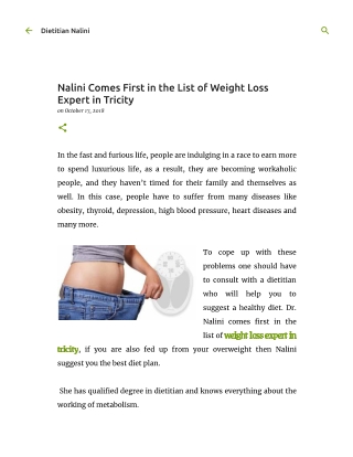 Best Diet Coach in Tricity
