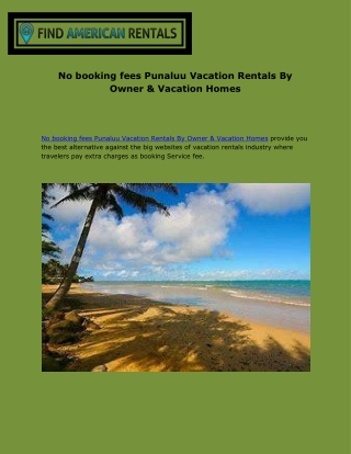 No booking fees Punaluu Vacation Rentals By Owner & Vacation Homes