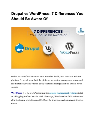 Drupal vs WordPress: 7 Differences You Should Be Aware Of