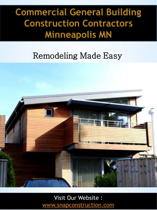 Commercial General Building Construction Contractors Minneapolis MN