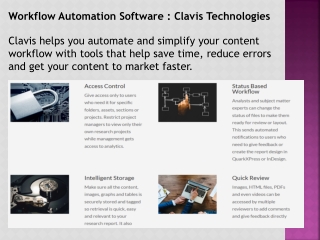 Workflow Automation Software : Clavis Technologies
