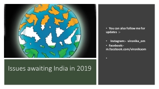 Issues awaiting India in 2019, Today Burning Issues PDF