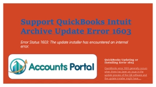 Support QuickBooks Intuit Archive Update Error 1603