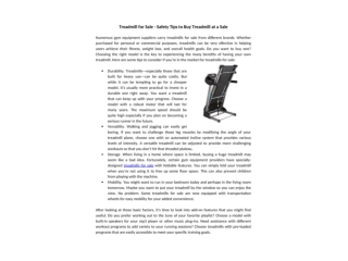 Treadmill for Sale - Safety Tips to Buy Treadmill at a Sale