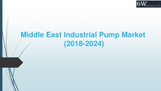 Middle East Industrial Pump Market (2018-2024)