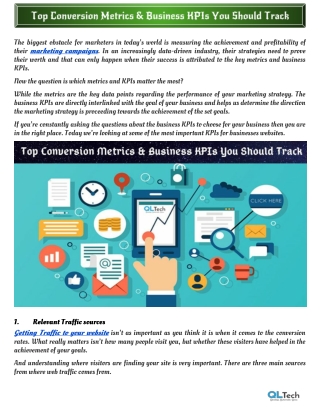 Top Conversion Metrics & Business KPIs You Should Track