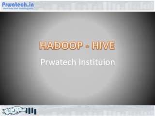 Process of Hive in HDFS