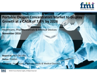 Portable Oxygen Concentrators Market to register a 7.8% CAGR by 2026