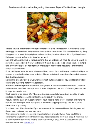 FundamentalInformationRegardingNumerousStylesOfAHealthierLifestyle401