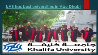 Uae has best universities in abu dhabi