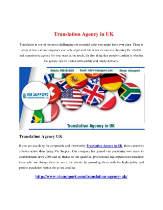 Translation Agency in UK